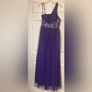 Blondie Nites by Stacy Sklar Purple Beaded Evening Gown size 7